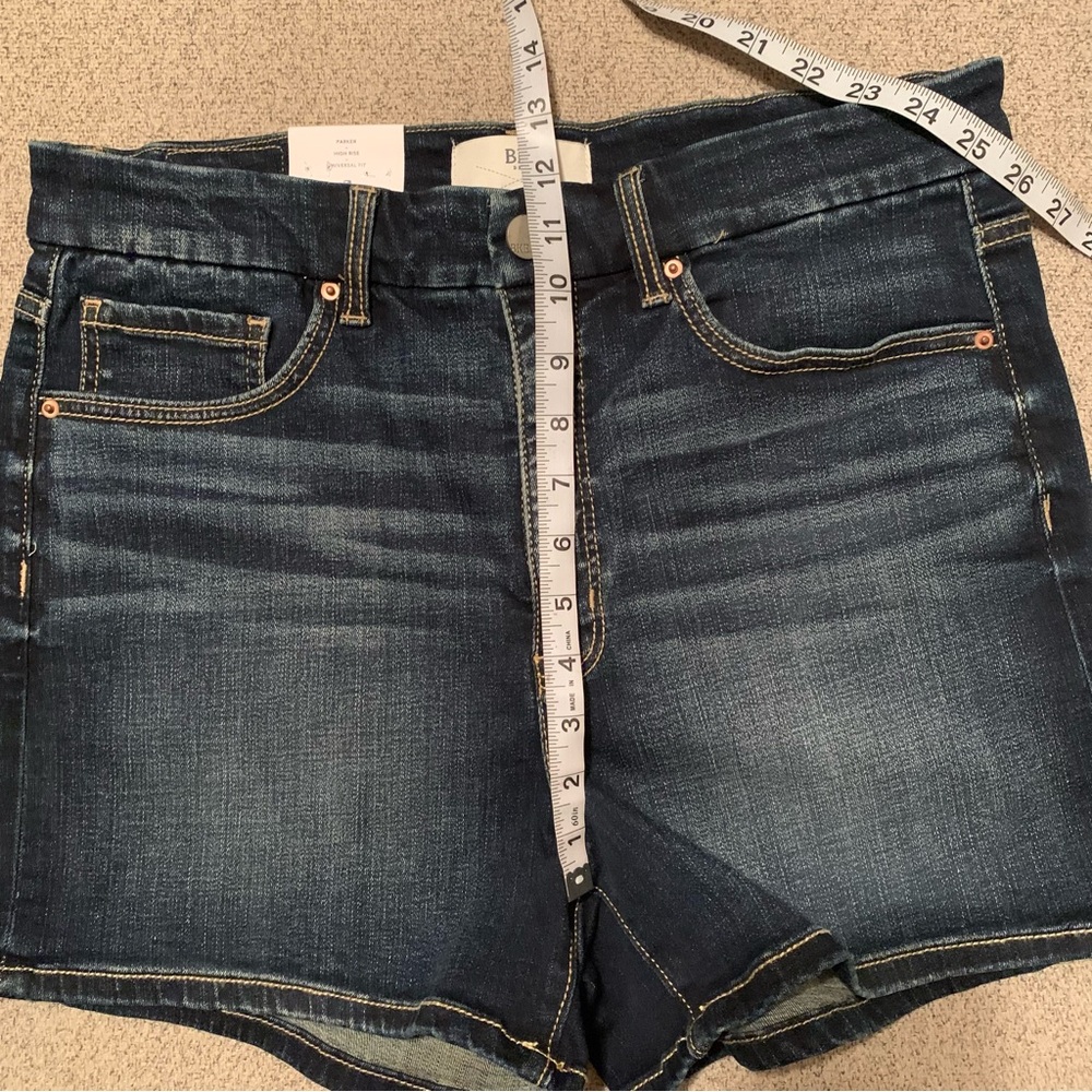 BKE Parker High Rise Blue Jean Shorts with Fitted Silhouette and Stretch - Picture 8 of 17